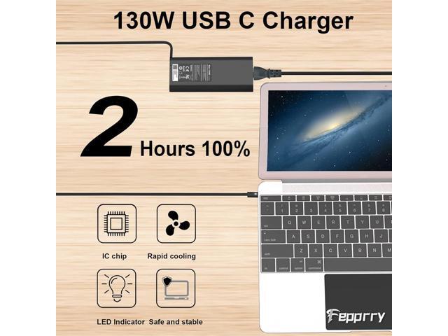 Replacement 130W USB C Laptop Charger Compatible with Dell XPS 15 2in1 9575 9510 9500 9520 XPS 17 9700 9710 9720, Precision 5530 2in1 5550 5560...