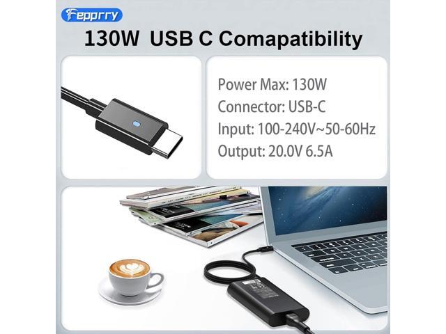 Replacement 130W USB C Laptop Charger Compatible with Dell XPS 15 2in1 9575 9510 9500 9520 XPS 17 9700 9710 9720, Precision 5530 2in1 5550 5560...