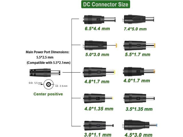 Gonine 19V Laptop Charger, DC 19V 3.42A Power Supply Cord, 19Vdc 65W 60W 45W AC to DC Power Adapter Compatible for 19Volt Gateway Toshiba Acer...