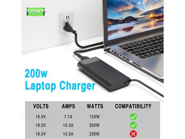 200W Laptop Charger Compatible with HP Victus Gaming 15 16 Omen Pavilion 15 16 17 Zbook 15 17 ZBook Fury Create Studio Envy 15 2020 Power Supply...