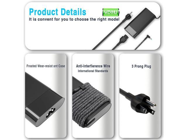 200W Laptop Charger Compatible with HP Victus Gaming 15 16 Omen Pavilion 15 16 17 Zbook 15 17 ZBook Fury Create Studio Envy 15 2020 Power Supply...