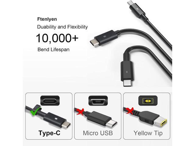 65W 60W USB C Laptop Charger Compatible with Dell Latitude 5540 7440 7430 3540 7420 7400 7320 E5440 E5430 7390 5400 Chromebook 3100, XPS 13 9310...