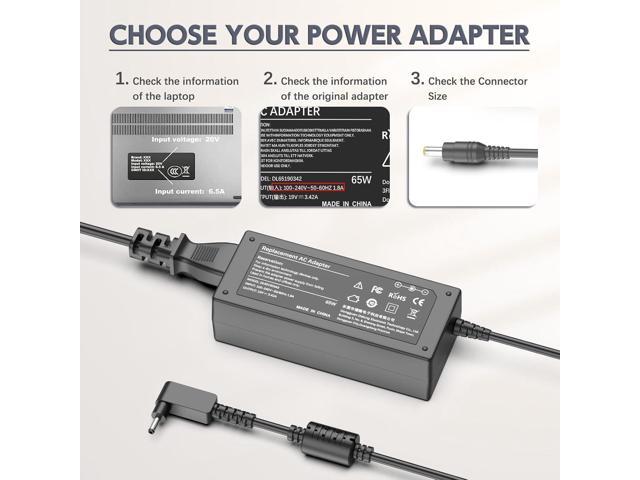 ROLADA 65W Charger Compatible with Acer Chromebook R11 13 15 11 14 Series; C720, C731, CB3-421, CB3-431, CB3-532, CB3-132-C4VV, CB5-311, CB5-571,...