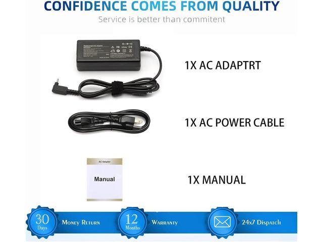65W Laptop Charger Compatible with Acer Chromebook 11/13/14/15, R11/R13, N15Q Series, and PA-1650-80Compatible with Aspire S5 S7 R Series