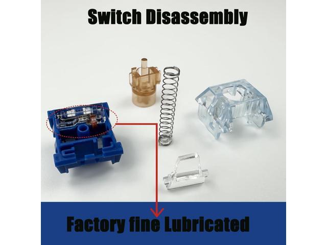Silent Tactile Switches,Kailh Box Deep-Sea Silent Whale Switches for Mechanical Keyboard,3-Pin 45gf Tactile/Dustproof/Long Life SwitchesSilent...