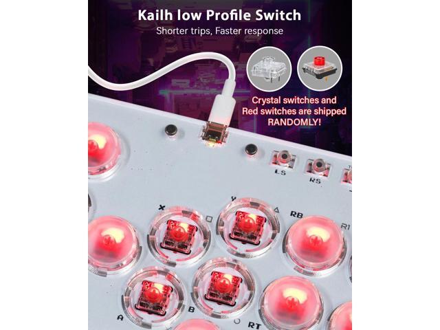 Sehawei Haute42 Arcade Stick 16Keys All-Button Gamerfinger with Turbo Functions & Custom RGB,Arcade Controller Street Fight for...