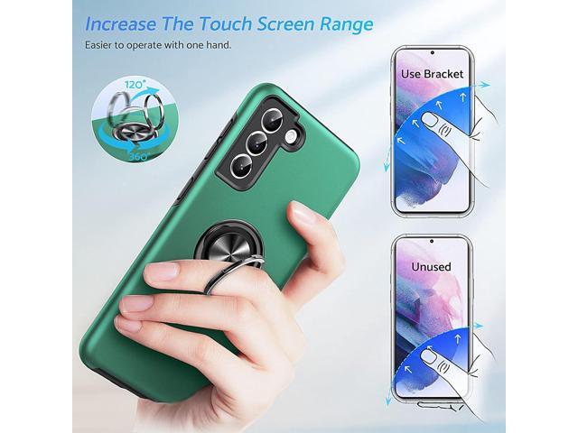 Anqrp Hidden Series Galaxy S21+ Plus Case 5G,[No Fall-Off Kickstand] 360°Embedded Ring, 15Ft Military Grade Shockproof Protective Phone Case...