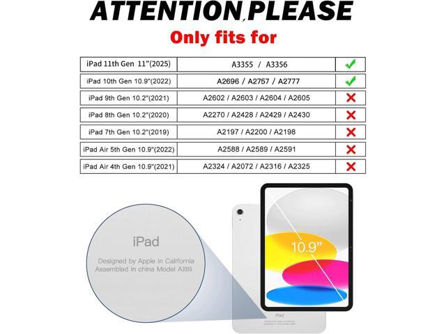 BRAECNstock case for iPad (A16) 11th Generation 11 inch 2025 &10th Generation 10.9 inch 2022,Fully Rugged Protective Cover for Kids with Screen...