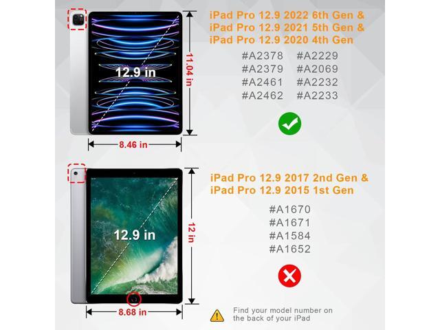 CaseBot Magnetic Case for iPad Pro 12.9-inch 6th Generation 2022, Multiple Angle Shockproof Rugged Stand Case, Soft TPU Back Cover w/Pencil Holder,...