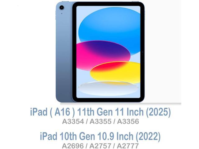 Feams for iPad (A16) 11th Generation 11 Inch 2025, iPad 10th Generation Case 10.9 Inch 2022, Slim iPad A16 Case Clear Back Cover with Pencil Holder...