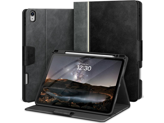 KingBlanc Case for iPad Air 13 inch (M3 2025/M2 2024) with Pencil Holder, Vegan Leather Protective Stand Cover, Auto Wake/Sleep, Multi-Angles for...