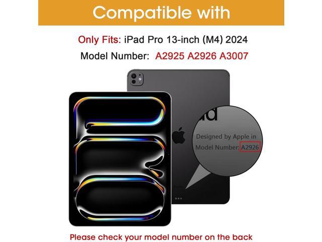 ProCase for iPad Pro 13 Inch (M4) Case 2024, Smart Cover iPad Pro M4 13 Inch Case, Slim Stand Translucent Hard Shell Back, Supports Touch ID, Auto...
