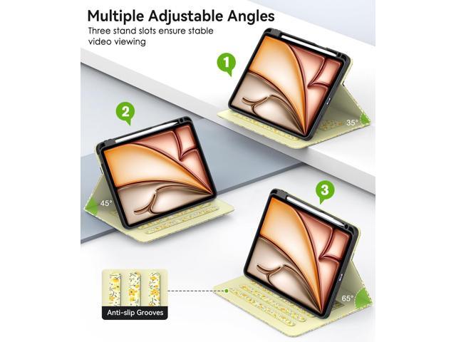 Case for iPad Air 11-inch M3/ M2 (2025/2024), iPad Air 5th/ 4th Generation 10.9'' (2022/2020), iPad Pro 11 (4th/3rd/2nd/1st Gen), Multi-Angle Stand...