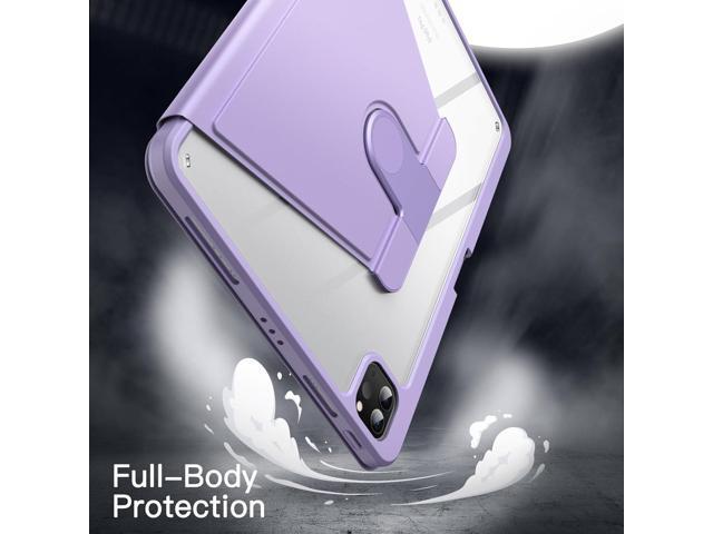 JETech Rotating Case for iPad Pro 11-Inch 2022/2021(4th/3rd gen) with Pencil Holder, 360 Degree Rotation Protective Stand Cover Clear Back, Auto...
