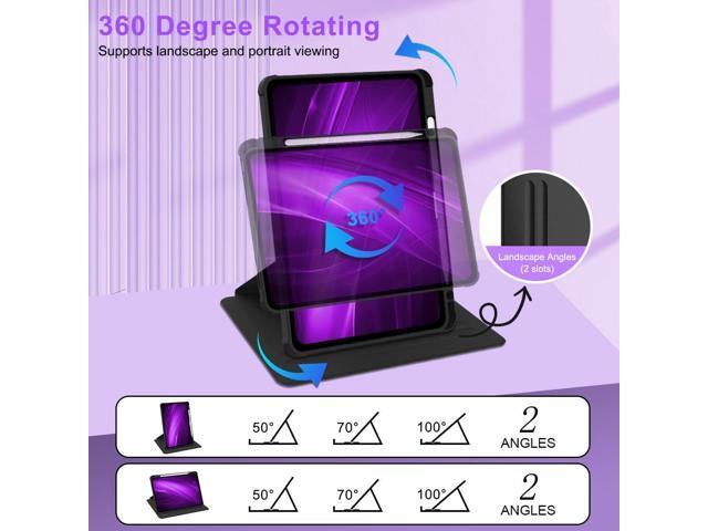 Casetego for iPad Air 11 Inch M2(2024),iPad Air 5th Gen(2022)/iPad Air 4th Gen(2020) 10.9 Inch Case with Pencil Holder,360°Rotating Adjustable...