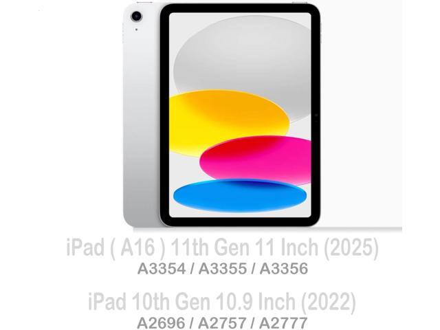 Feams for iPad A16 11th Generation 11 Inch 2025, iPad 10th Generation Case 10.9 Inch 2022 Case Clear Back Cover with Pencil Holder & Auto Sleep,...