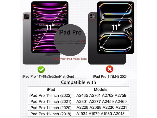 Tuiklol for iPad Pro 11 Inch Case M2 2022 Generation 4 -Built-in Pencil Holder Shockproof Cover Clear Transparent Back Shell Fit for iPad 11 2021...