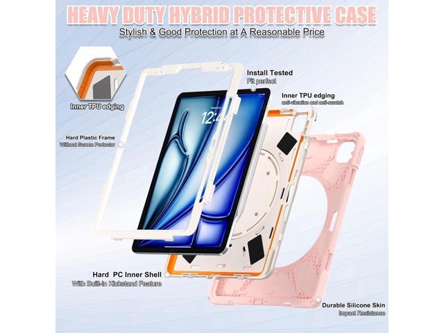 SCSVPN Case for iPad Air 13 inch M3/ M2 (2025/2024) & iPad Pro 12.9 Case 6th/5th/4th/3rd Generation 2022 2021 2020 2018, Protective Cover with...