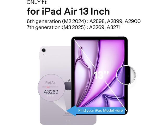 SPARIN Case for iPad Air 13 Inch M3 2025/M2 2024 ((7th/6th Generation), Removable Magnetic Cover with Apple Pencil Holder, Portrait and Landscape...