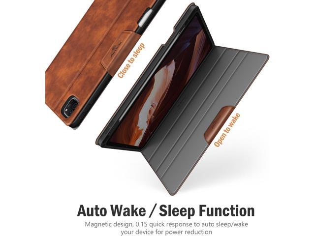 Antbox Case for iPad Pro 11 inch 4th Generation (2022)/3rd/2nd/1st Gen Vegan Leather with Pencil Holder Auto Sleep/Wake Function iPad Pro 11 Cover...