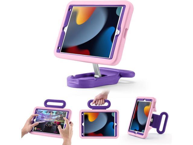 Kids Case for iPad 7th/8th/9th Gen 10.2 inch,Adjustable Portrait/Landscape Stand//Drop Proof with Handle/Kickstand,Child Friendly Protective Cover...