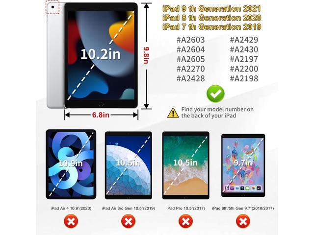 Kids Case for iPad 7th/8th/9th Gen 10.2 inch,Adjustable Portrait/Landscape Stand//Drop Proof with Handle/Kickstand,Child Friendly Protective Cover...
