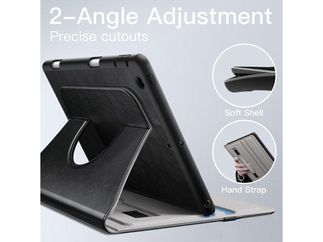 JETech Rotating Case for iPad 9/8/7 (10.2-Inch, 2021/2020/2019 Model, 9th/8th/7th Generation) with Pencil Holder, 360 Degree Rotation PU Leather...