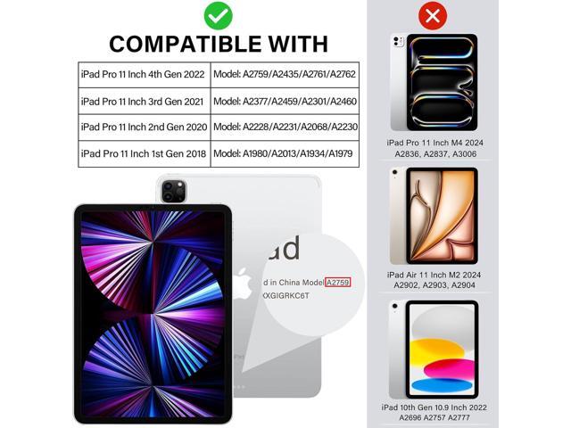 ZOVEEK iPad Pro 11 Inch Case 4th/3rd/2nd/1st Generation (2022/2021/2020/2018) with Pencil Holder, Magnetic Smart Cover with Stand, Supports 2nd Gen...