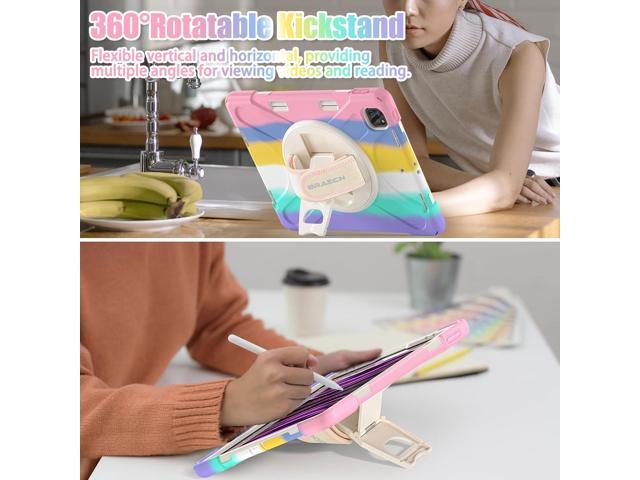 BRAECNstock Kids Case for Apple iPad Air 13 inch (M3/ M2)/ Pro 12.9 inch 6th/5th/4th/3rd Geneation, Shockproof Protective Case with Pencil Holder,...