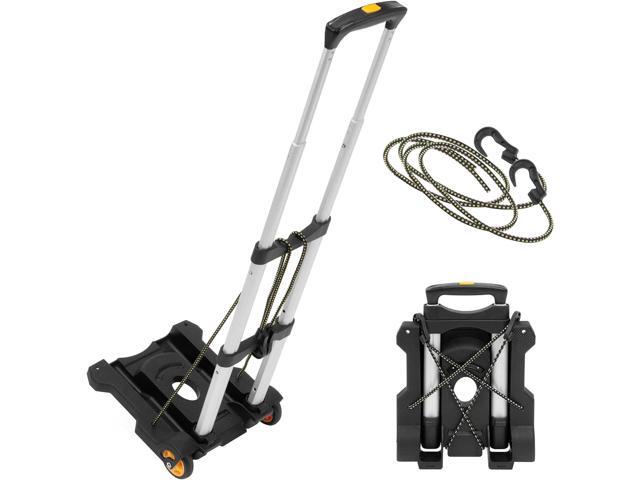 Mount-It! Luggage Cart with Wheels Foldable Strong, Compact Luggage Cart Holds 77 Pounds - Carry Boxes, Backpacks and Luggage Smoothly with Our...