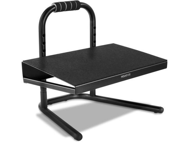 Mount-It! Height Adjustable Foot Rest for Standing and Sitting, Freestanding Under The Desk Footrest with Handle and Six Height Settings, Anti-Slip...
