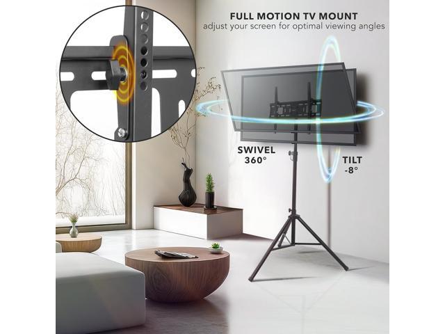 Mount-It! Tripod TV Stand Portable TV Tripod for Flat Screens 32-70 Inch Indoor/Outdoor Height Adjustable Stand, VESA 200x200 to 600x400, for...