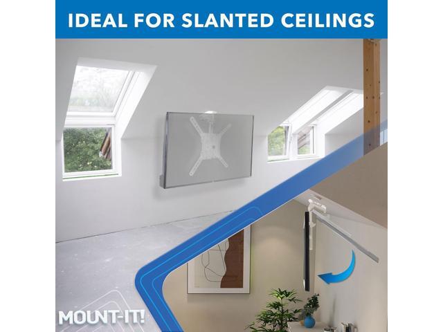 Mount-It! Flip Down TV Mount Folding Ceiling TV Mount for 23 to 55 Inch Heavy-Duty Bracket for Roof and Slanted Walls Universal VESA up to...
