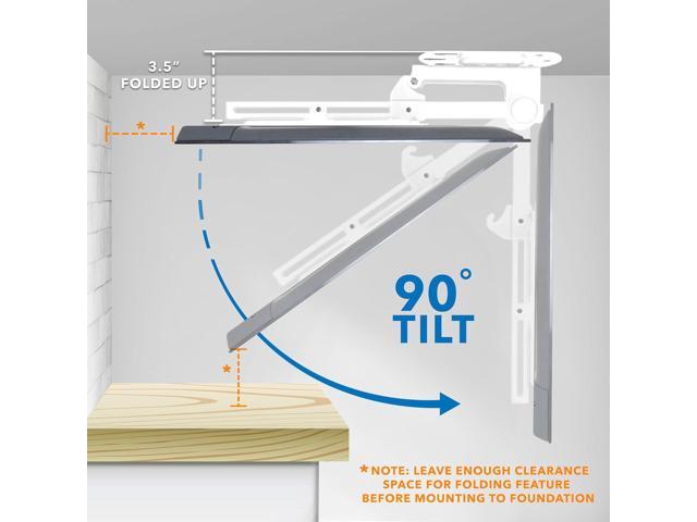 Mount-It! Flip Down TV Mount Folding Ceiling TV Mount for 23 to 55 Inch Heavy-Duty Bracket for Roof and Slanted Walls Universal VESA up to...