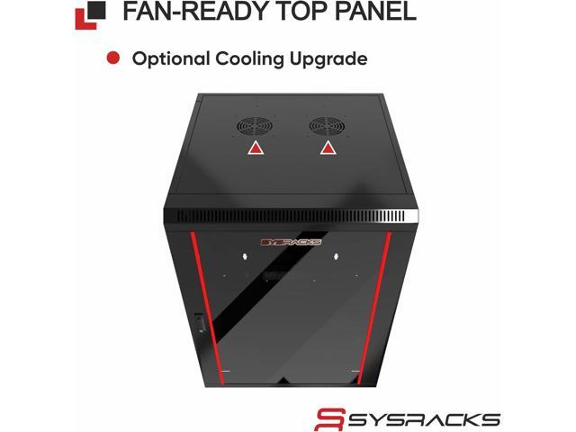 Sysracks 15U Wall Mount Server Rack Cabinet, 19 Network Enclosure, 24 Deep, Locking Glass Door, Custom-Ready IT Rack