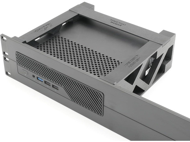Rack Mount for MiniSforum MS-01/MS-A1 Injection Molded Front and 3D Printed Rear arms 19inch 2U - Accurate fit and Surface Finish