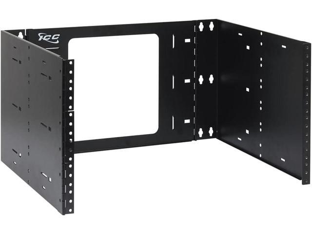 ICC Wall Mount Bracket, 6 RMS, 15 Depth, EZFold Hinged Arms, 30 lbs Capacity, 19 Rack Compatible, Steel, Black