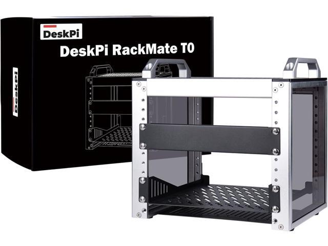 GeeekPi 4U Server Cabinet, 10 inch Mini Server Rack for Network, Servers, Audio, and Video Equipment, DeskPi RackMate T0 Rackmount, 7.87 inch Depth