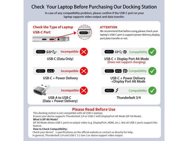 USB C Hub, 10-in-1 Docking Station Dual Monitor with 4K HDMI, VGA, Fast Charging Port, USB 3.0 & 2 USB 2.0 Ports, SD/TF Card Reader, 3.5mm AUX, USB...