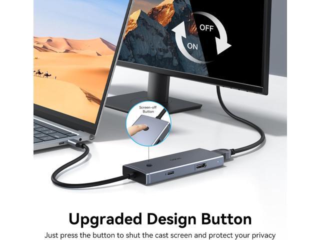 HODO Docking Station to Dual HDMI Monitors Adapter USB C to Dual HDMI Adapter 4K 60 Hz for Laptops Docking Station Dual Monitor with PD 3 USB Port...