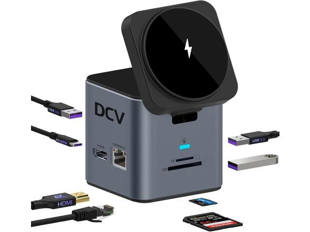 USB C Laptop Docking Station with MagSafe Charger Stand, 9 in 1 USB C Hub Multiport Adapter with 4K HDMI, 1Gbps Ethernet, 3 USB 3.0, SD/TF,...