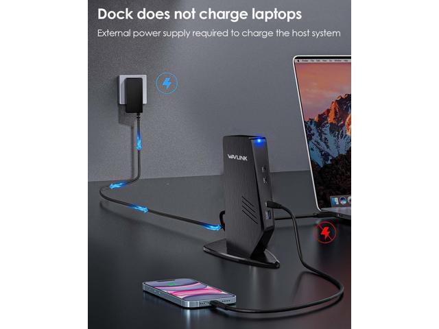 WAVLINK Universal Laptop Docking Station - Dual Monitor Support for Windows and Mac, 5K/Dual 4K@60Hz (2 HDMI, 2 DP, 3 USB, 2 USB-C, Ethernet,...