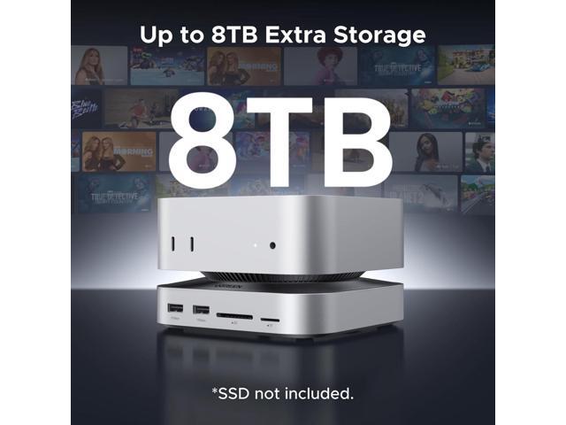 UGREEN Mac mini M4 Dock & Stand with NVMe SSD Enclosure, 3 USB A 10Gbps, USB C Data Port, SD Card Reader for Mac mini M4/ M4 Pro