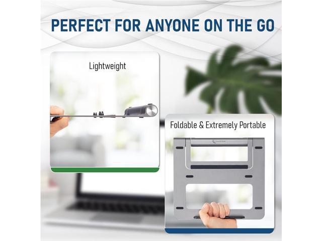 ClearClick 6-in-1 USB-C Portable Docking Station & Laptop Stand - 2X USB 3.0 Ports, HDMI, LAN Ethernet, SD Card Reader, MicroSD Card Reader, USB PD...
