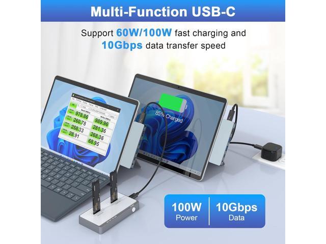 Opluz 6 in 2 Surface Pro 8 9 X Docking Station, Accessories for Microsoft Surface Pro Dock Hub Thunderbolt 4 Port, with 4K@60HZ HDMI Port, 2 USB-A...