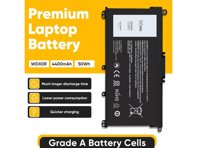 50Wh WDX0R Laptop Battery Replacement for Dell Inspiron 13 15 5000 7000 Series 5570 7579 7378 5567 7573 5565 5379 5378 Latitude 3490 3590 3340 3400...