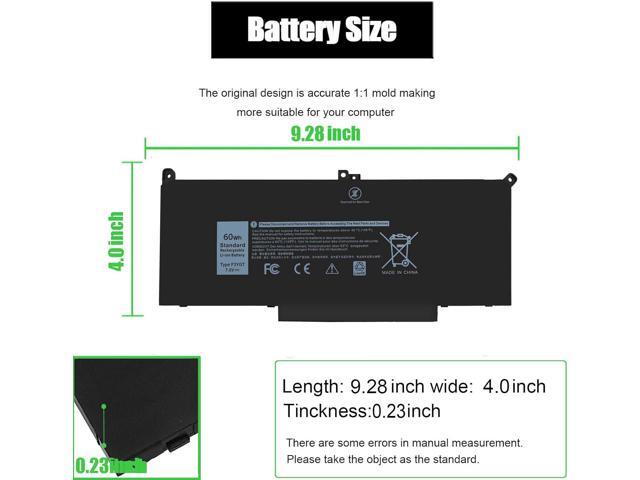 7490 F3YGT Laptop Battery for Dell Latitude 12 13 14 7000 7280 7290 7380 7390 7480 7490 E7480 E7490 E7280 E7290 E7390 Battery