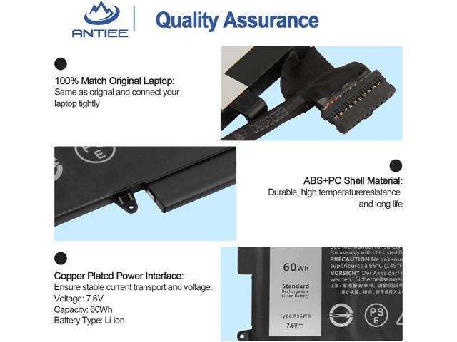 ANTIEE K5XWW Laptop Battery for Dell Latitude 5289 7389 7390 2-in-1,Latitude 12 5000 E5289 L3180 Series P29S P29S001 P29S002 6CYH6 71TG4 725KY...