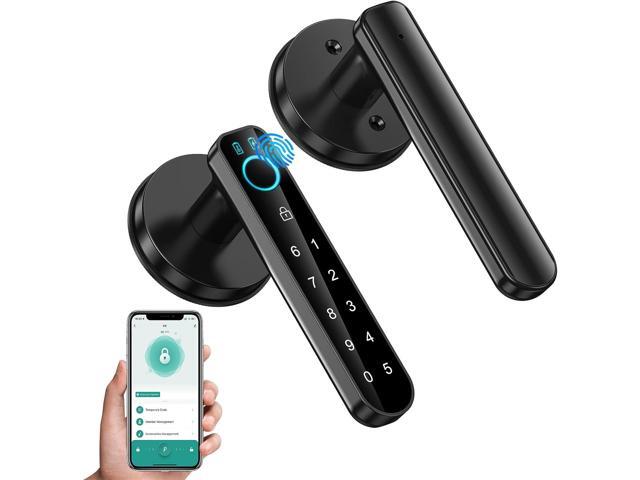 Fingerprint Door Lock- Smart Door knob,biometric Door Lockwith passcode keypad keyless Entry Door Handlefor Bedroom Home Hotel Office Apartment.