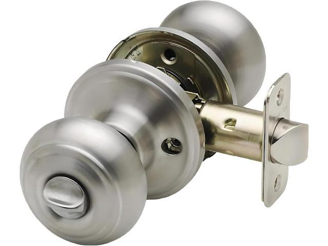 Copper Creek Door Knobs - Round Colonial with Privacy Locking Function - Interior Door Knobs for Home Improvement - Locking Door Knob for Bedroom &.